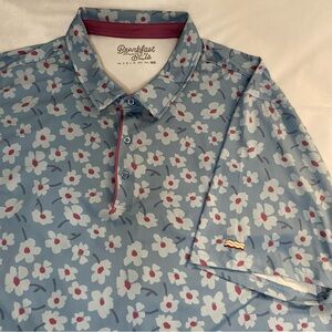Breakfast Balls by RSVLTS "Playing the Blues" Performance Golf Polo Shirt 4XL